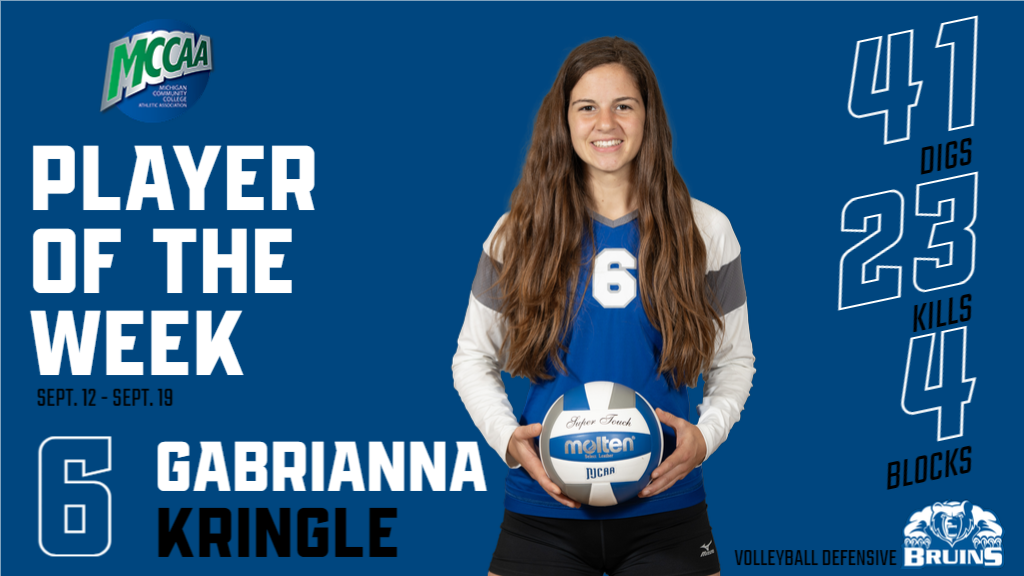 Kringle Named MCCAA Volleyball Player of the Week